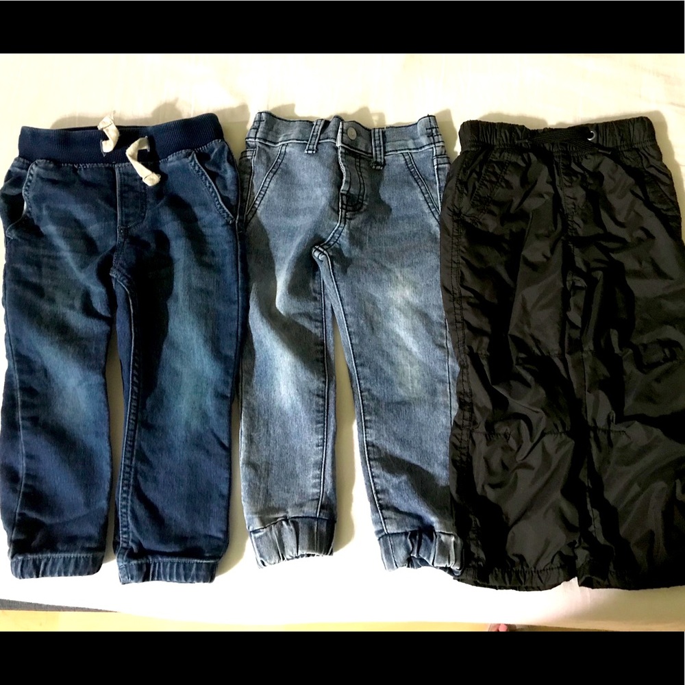 3 Toddler Pants. Gap, 7 for all mankind
